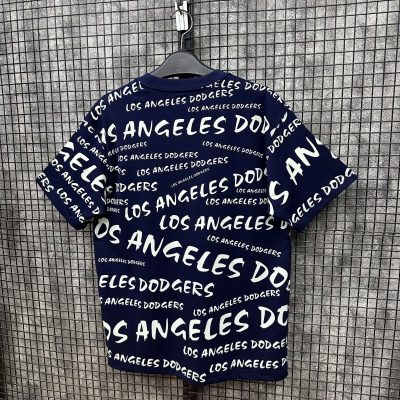 Áo Thun New Era LA Dodger Xanh Navi Multitext Trắng *13225585*