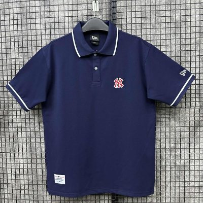 Áo Polo New Era New York Yankees Navi Logo Đỏ Viền Tay Trắng *14529249 *