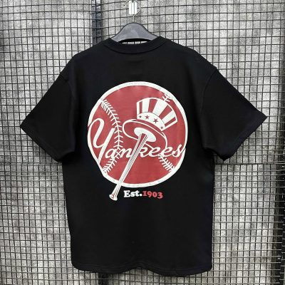 Áo Thun New Era New York Yankees Đen Logo Phồng Đỏ Trắng *18845789*