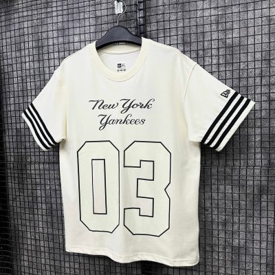 Áo Thun New Era New York Yankees Trắng 3 Sọc Tay Đen *16584521*