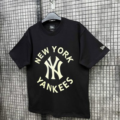 Áo Thun New Era New York Yankees Đen Logo Tròn Be *15488885*