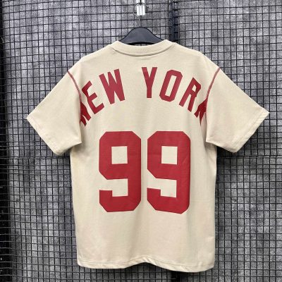 Áo Thun Jersey New Era New York Yankees Nâu Chỉ Viền Đỏ *15488879*