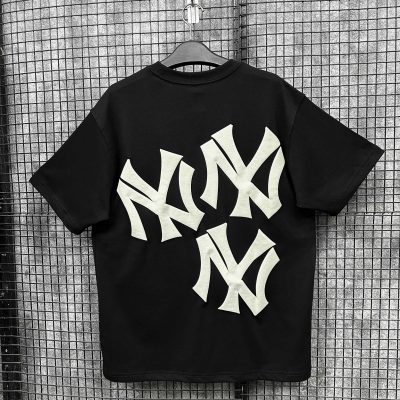 Áo Thun New Era New York Yankees Đen Triple Logo Phồng *14422487*