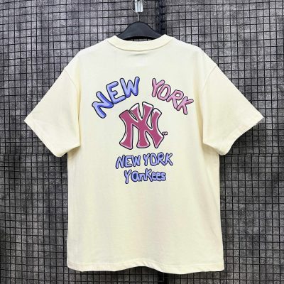 Áo Thun New Era New York Yankees Be Logo 3D Hồng *12323255*