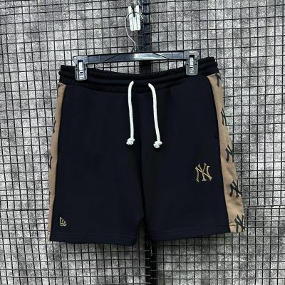 Quần Short New Era New York Yankees Đen Viền Hông Nâu *12354881*
