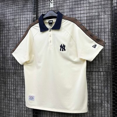 Áo Polo New Era New York Yankees Be Viền Vai Nâu Logo *12354879*