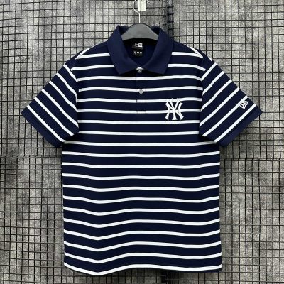 Áo Polo New Era New York Yankees Xanh Sọc Ngang Trắng*14849257*