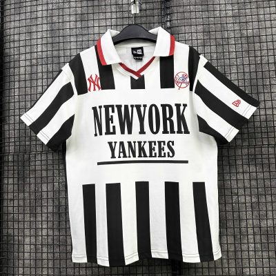 Áo Polo Jersey New Era New York Yankees Sọc Trắng Đen *13920839*