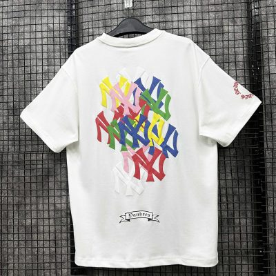 Áo Thun New Era New York Yankees Logo Multi Color Trắng *14458874*