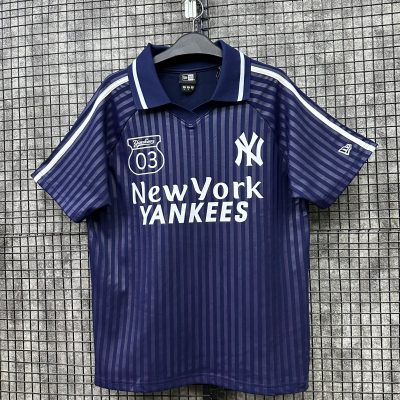 Áo Polo New Era New York Yankees Xanh Navi Kẻ Sọc 03 *16664549*