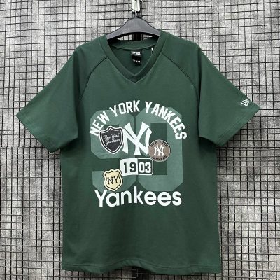 Áo Thun New Era New York Yankees Cổ Tim Xanh Rêu *16664547*