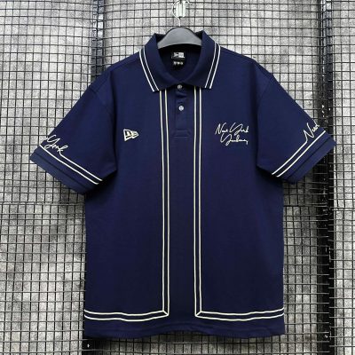 Áo Polo New Era New York Yankees Xanh Navi Kẻ Vuông Be *14257856*