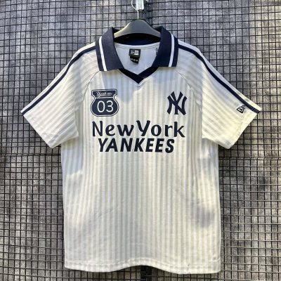 Áo Polo New Era New York Yankees Trắng Kẻ Sọc 03 *16664550*