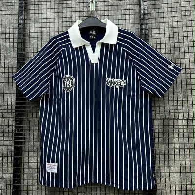 Áo Polo New Era New York Yankees Xanh Sọc Trắng *13665890*