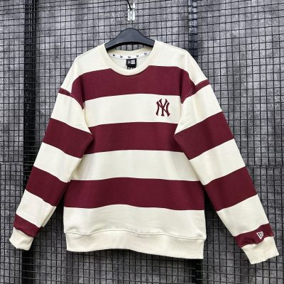 Áo Sweater New Era New York Yankees Sọc Ngang Be Đỏ *12245553*