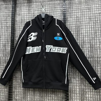 Áo Khoác Hoodie Full Zip New Era New York Yankees Đen Racing *12245554*