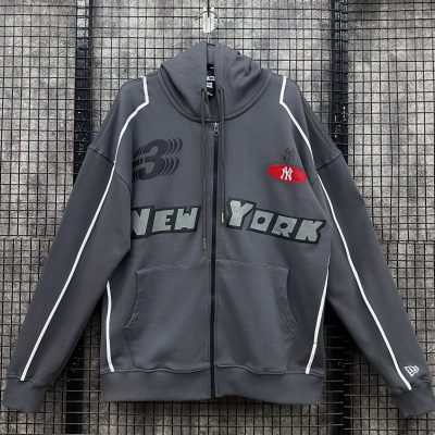 Áo Khoác Hoodie Full Zip New Era New York Yankees Xám Racing *12245555*