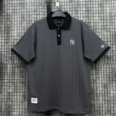 Áo Polo New Era New York Yankees Xám Cổ Đen *12245551*