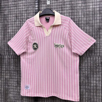 Áo Polo New Era New York Yankees Hồng Logo Phồng Đen *15544495*
