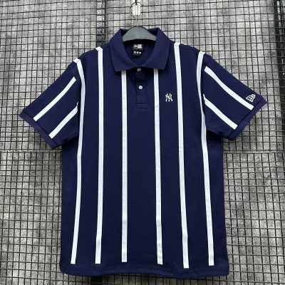 Áo Polo New Era New York Yankees Xanh Navy Sọc Trắng *16558901*