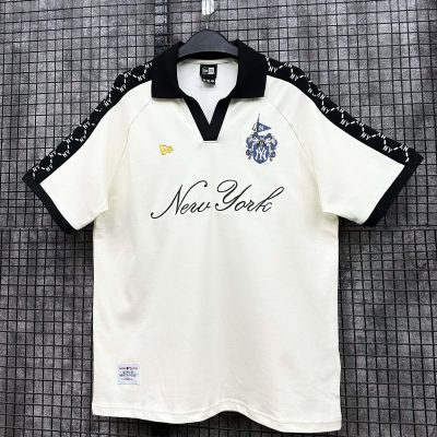 Áo Polo New Era New York Yankees Đen Viền Vai Monogram Logo Royal *12245549*