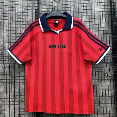 Áo Polo Jersey New Era New York Yankees Đỏ Sọc 7 Viền Cổ Trắng Xanh *12245658*
