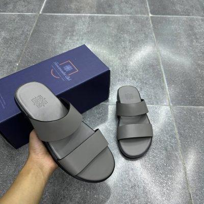 Dép Da Quai Ngang Francis Martini Xám*23729GR*