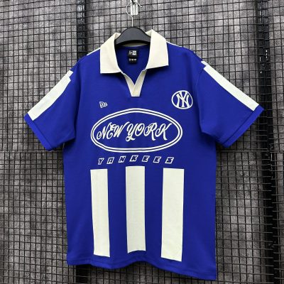 Áo Polo Jersey New Era New York Yankees Xanh Sọc Trắng *1898539*