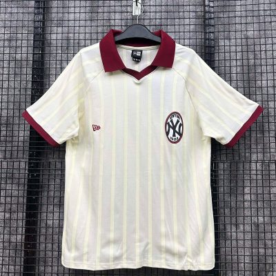 Áo Polo Jersey New Era New York Yankees Be Sọc Cổ Đỏ *12244474*