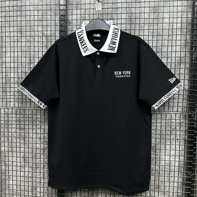 Áo Polo New Era New York Yankees Đen Chữ Cổ Trắng *16558902*