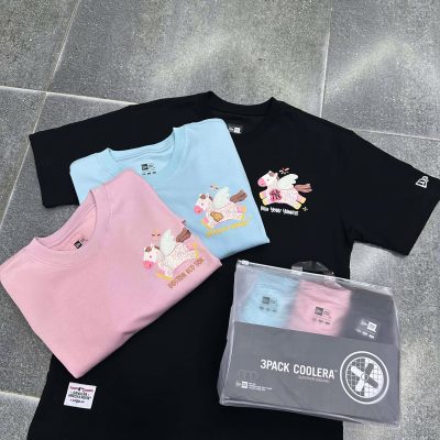 Áo Thun New Era Pack 3 Yankees, Dodgers, Red Sox Ngựa Đen/Hồng/Xanh *13511136*