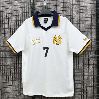 Áo Polo Jersey New Era New York Yankees Trắng Vàng 7 *16599860*
