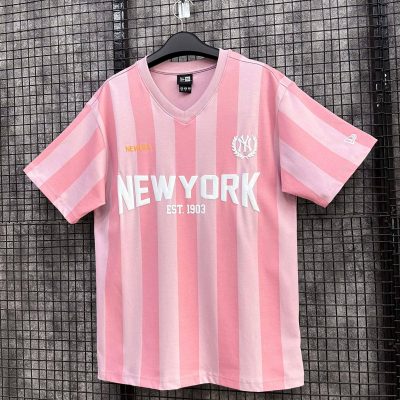 Áo Thun Jersey New Era New York Yankees Hồng Sọc 7 Chữ Vàng *15878976*