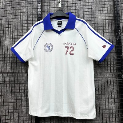 Áo Polo Jersey New Era New York Yankees Trắng Cổ Xanh 72 *16599862*