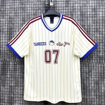Áo Jersey New Era New York Yankees Trắng Sọc Xanh *16554586*