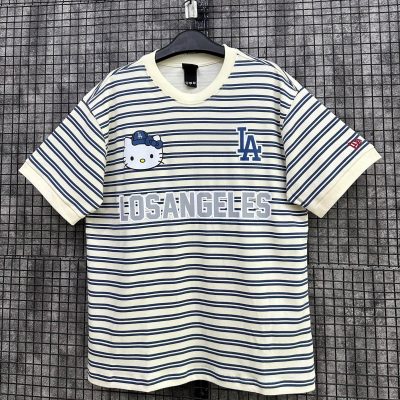Áo Thun New Era LA Dodger Hello Kitty Trắng Sọc Xám *14447789*