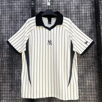 Áo Polo New Era New York Yankees Trắng Sọc Đen *14325897*